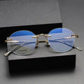 Osicare 80955 High Quality Design Lentes Gentleman Eyeglasses Mane Eye Glasses Ready Stock Rimless Titanium Glasses Frames
