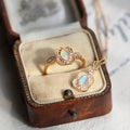 Aimgal Fine Jewelry Sterling Silver Gold Plated Opal Square Vintage Wheat Ears Earrings Set Trendy Wedding Party Gift