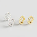 YHE0173 Yiwu Busheng 925 Sterling Silver Earrings Wholesale Gold Plated Chain Round Hoop Earring  for Women 2020 Jewelry