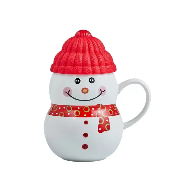 ONEQUAN Chinese Wholesale Christmas Tea Coffee Mug Cup with Saucers Rubber