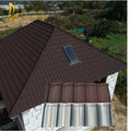 Modern Roman Villa Rooftop Corrugated Stone Coated Metal Roof Tiles Heat Resistant Long Span Apartment Roofing Sheets 50-Year