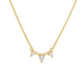 Fashion Minimalist Jewelry 925 Sterling Silver Simple Necklaces Water Drop Diamond Gold Plated Necklaces for Women