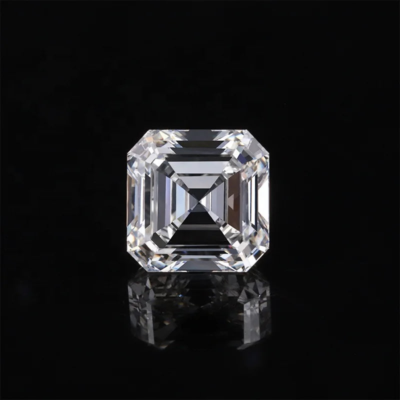 Starsgem Excellent Cut Synthetic Diamond DEF VVS Asscher Shape CVD Lab Grown Diamond Loose