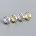 SP New Fashion INS Style Thick Hoop Earrings S925 Sterling Silver Made Geometric Twisted Plain Hoop Earrings