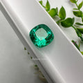 Muzo Green Lab Created Emerald Stone Cushion Cut Loose Hydrothermal Synthetic Colombian Emerald