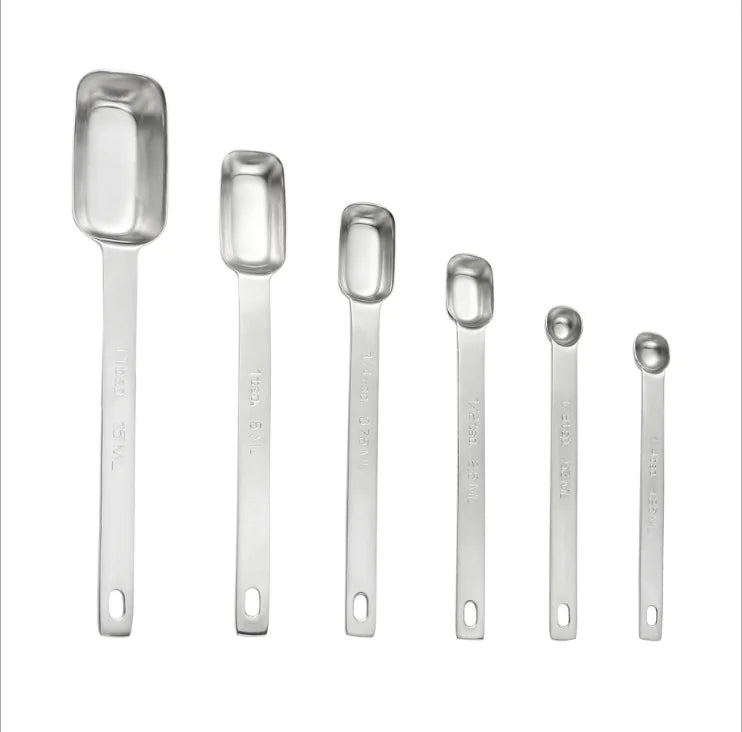 Square Stainless Steel Multi-Gauge Kitchen Measuring Tool Seasoning Formula Baking Scale Spoon for Measuring Ingredients