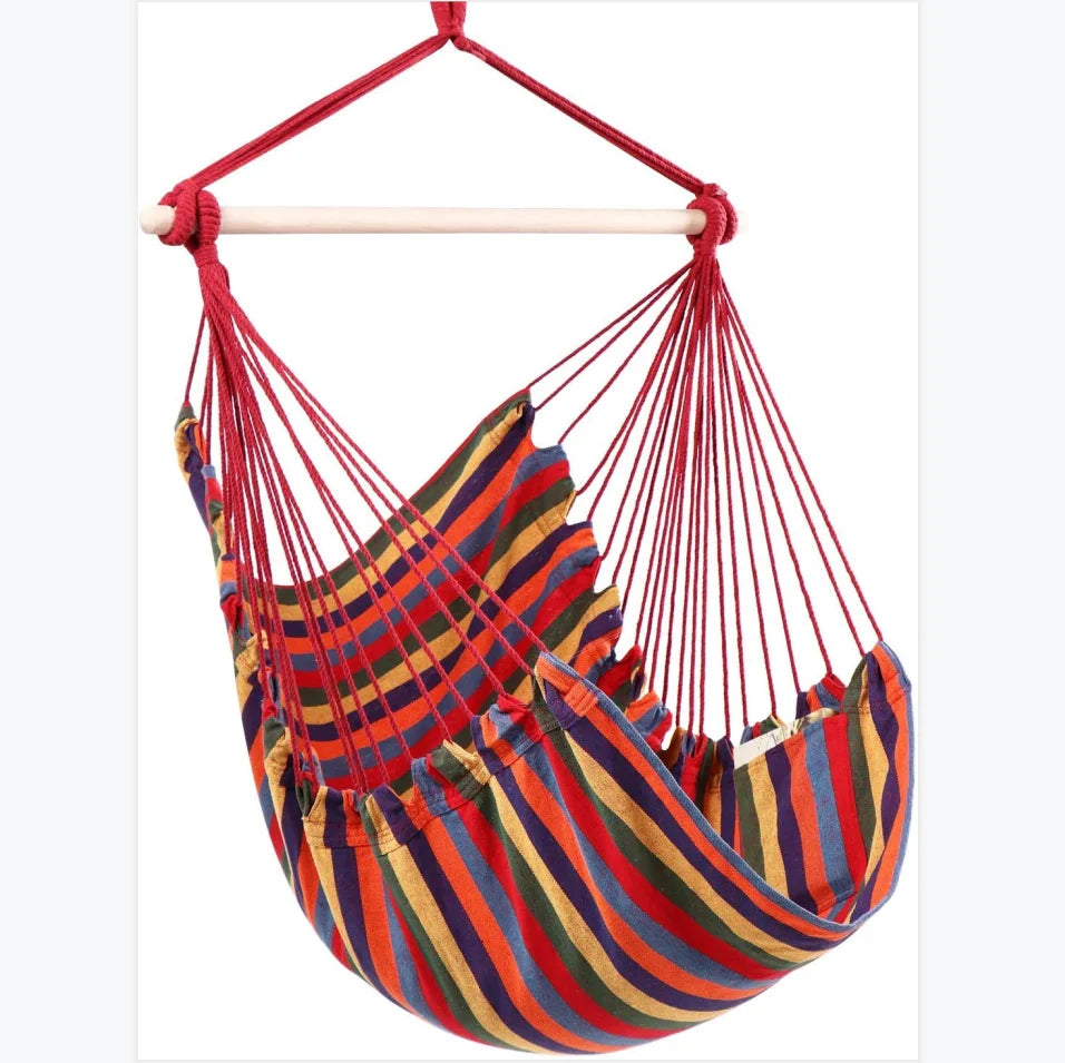 Woqi Hot Sale Play Magazine Pocket Hanging Bravo Macrame Cotton Rope Camping Hanging Swing Hammock Chair