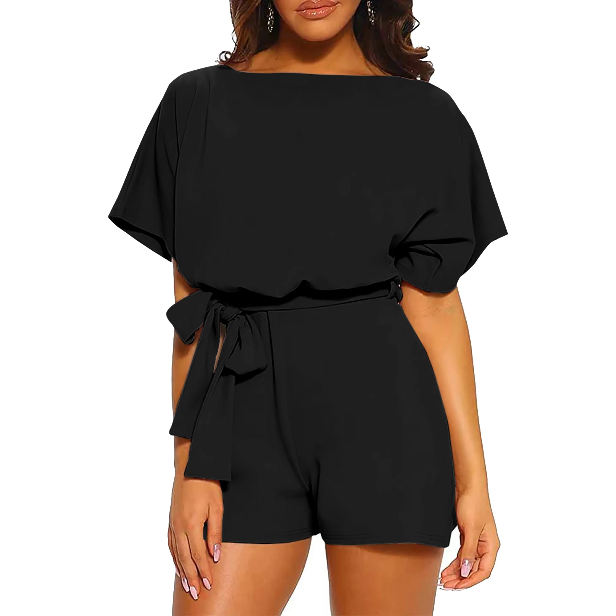 2025 Custom Solid Color Women Jumpsuit Shorts Spaghetti Strap V Neck Breathable Loose Casual Ladies Vests
