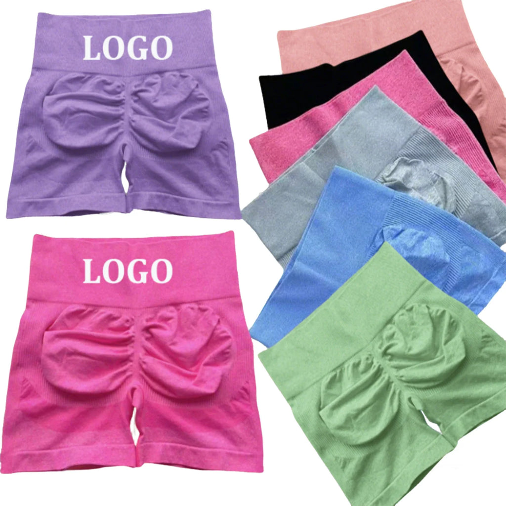 Wholesale Sports Biker Seamless Scrunch Butt Lifting Short for Women Quick Drying Breathable Skin Friendly Yoga Shorts