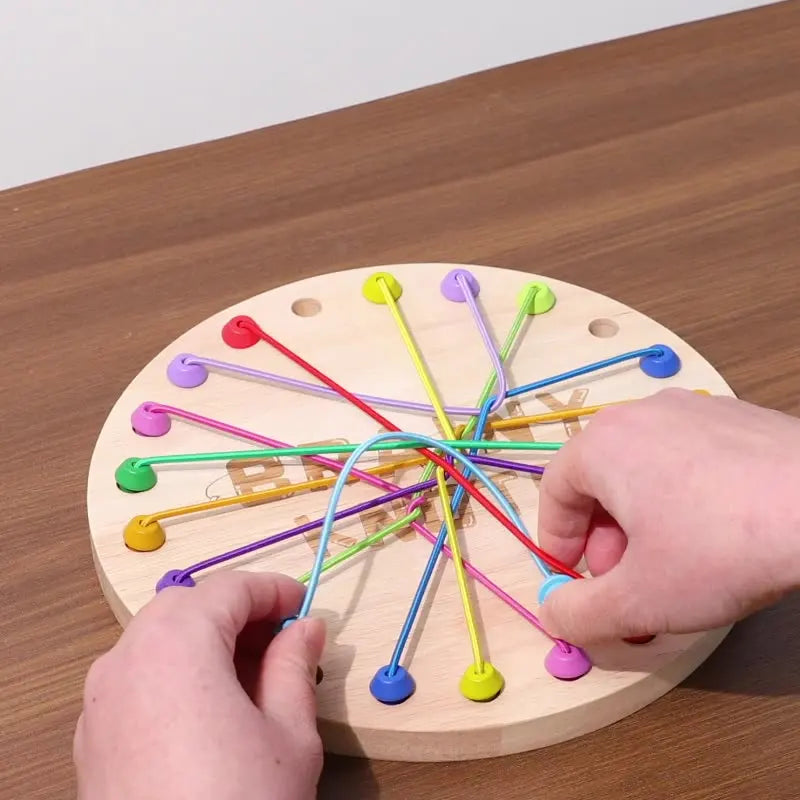 2026 New Arrival Knots Rope Untangling Puzzle Wooden Logic Board Game Fun Educational Table Toys for Kids