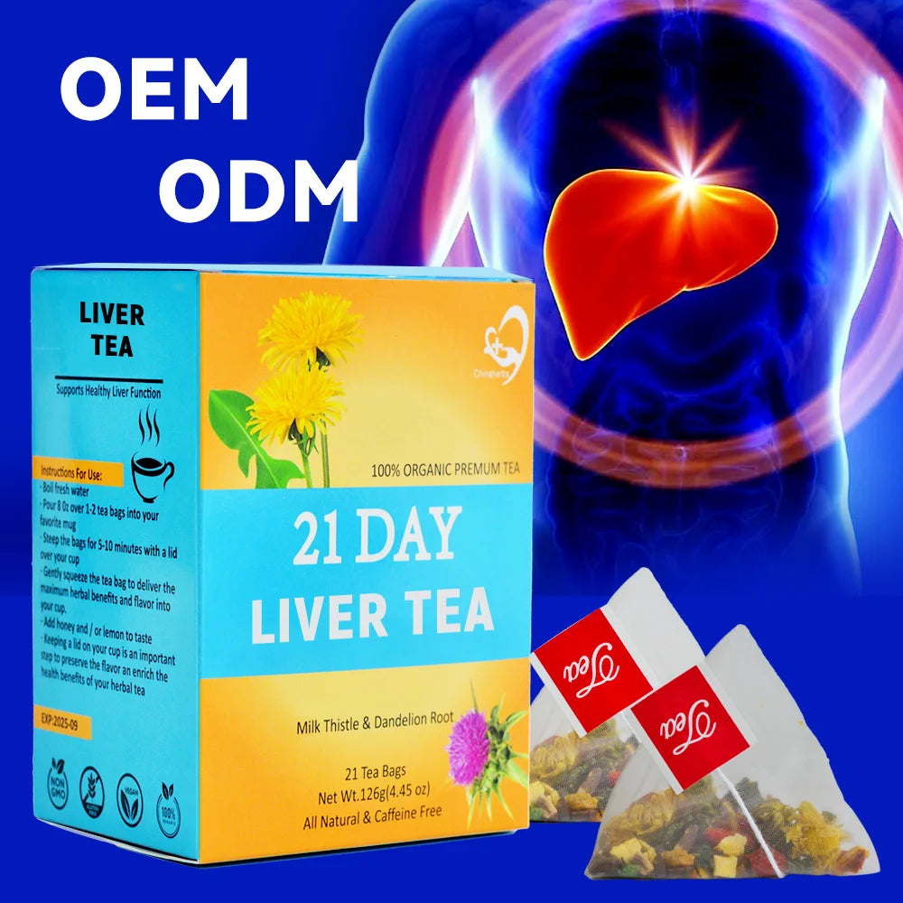 Chinaherbs Blended Milk Thistle Tea Herbal Nourishing Liver Cleanse for Fatty and Alcoholic Liver Stress 21 Bag