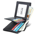 Top Layer Genuine Leather RFID Blocking Men's Short Business Soft Card Wallet Full Grain Leather Purse for Men