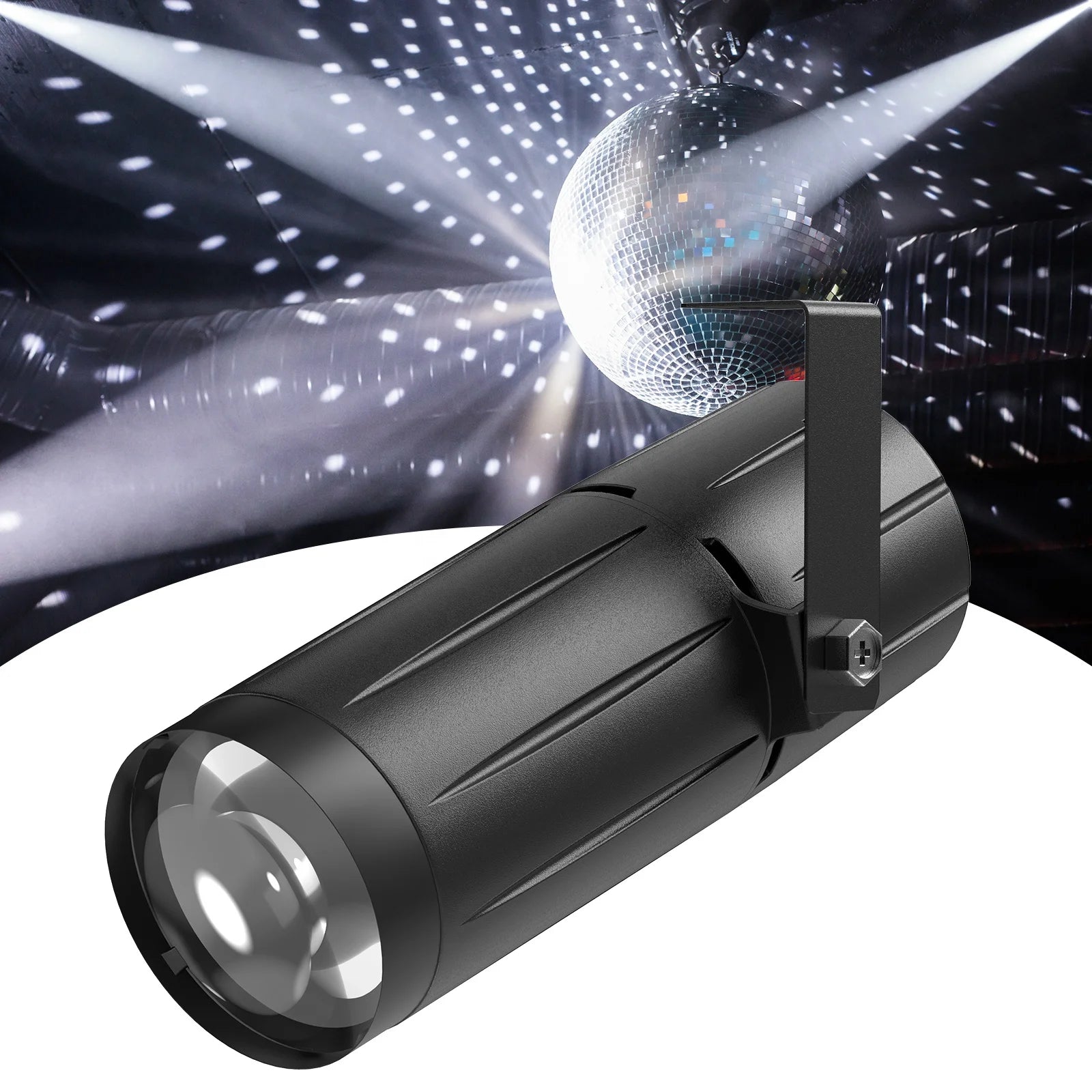 U`King 3W Mini Pinspot Light with Single Stand LED Stage Spotlights (White Light)