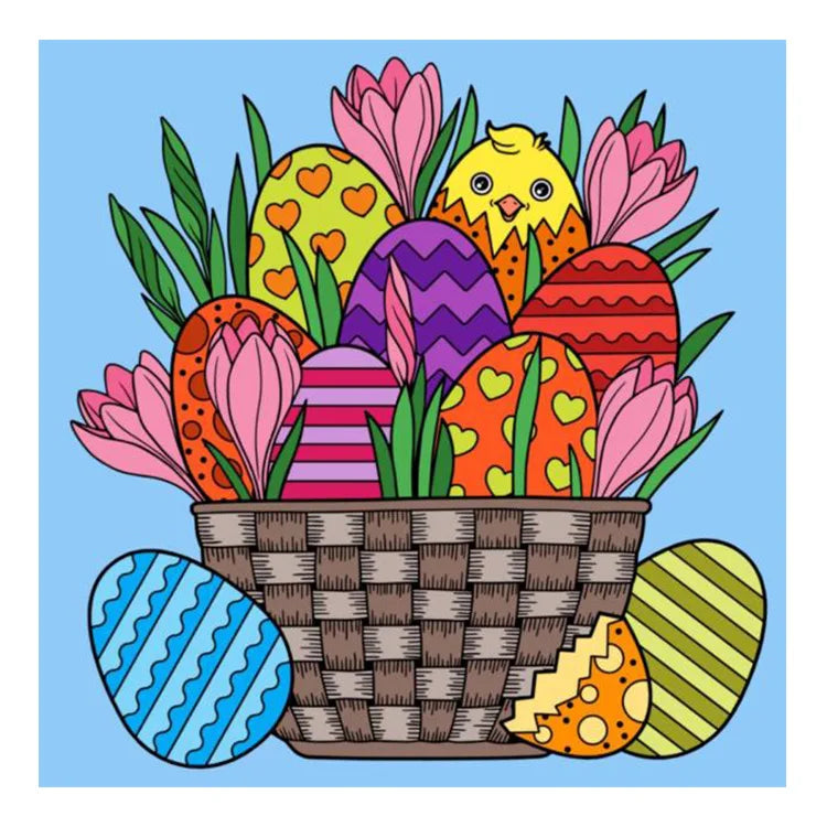 Ever Moment Diamond Painting Eggs Easter Basket Mosaic Decor Full Square Drill Diamond Embroidery Cross Stitch Handmade S2F2382