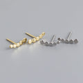 2024 NEW Fashion High Quality Jewelry 925 Sterling Silver Earrings Long Round Stud Earrings Women Gold Plated Jewelry Women