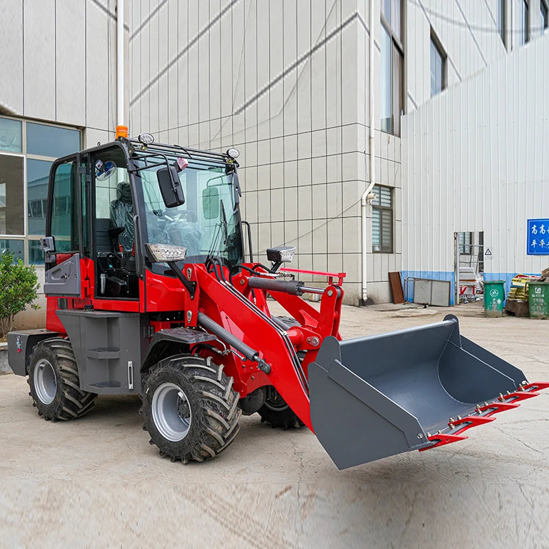 1Ton Articulated Small Engine Mini Front Wheel Loader with Gearbox Zl910 CE/EPA Certified 3000kg 1 Year Warranty