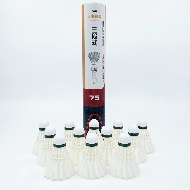 Super Quality D75 Hybrid Shuttls 3in1 Badminton Shuttlecock Fiber Cork 1st Class Duck Feather for Professional Tournament