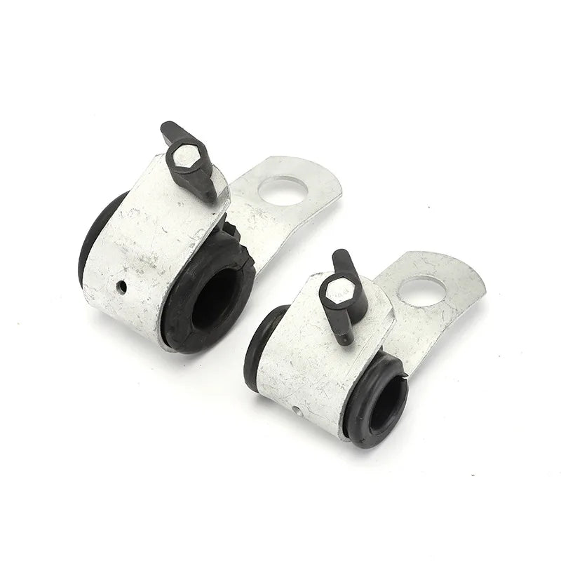 MT-1789 FTTH Pre-insulated Dangling Iron Fiber Optic Cable Aerial Drop Tension Clamp with Inch Measurement