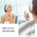 12 Pack 12\" X 12\" Self-Adhesive Acrylic Flexible Mirror Sheets Square Cuttable Wall Stickers DIY Home Decor Non-Glass Safety
