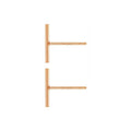 Hot Sale 1/20 Rose Gold Filled Fashion T-shaped Stud Earrings for Women