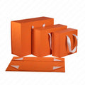In Stock Orange Folding Magnetic Packaging Lid Paper Cardboard Box Custom logo Clothes Scarf Wallet Welcome Small Gift Boxes