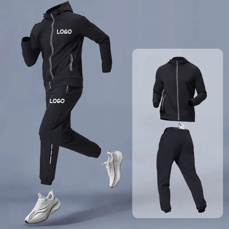 Custom Logo Suit Sweatsuit Sets Tracksuit Mens Sport Jogging Tracksuits Set Plain Soccer Tracksuit