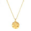 Zodiac Signs Necklaces Pendants with Shinny CZ Gold Color Double Side Chain Necklace for Women Jewelry