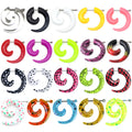 Alisouy Acrylic Cheater Fake Spiral Ear Taper Stretcher Expanders Gauge Tunnel and Plugs Earlobe Earring Piercing Body Jewelry