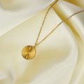 18K Gold Plated round Pendant Necklace Fine Jewelry for Weddings and Parties Stainless Steel Wholesale Necklace Pendant