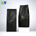 Custom Printed Matt Black Aluminum Foil 100g 250g 500g 1kg 12 Oz Plastic Flat Bottom Coffee Bag With Valve