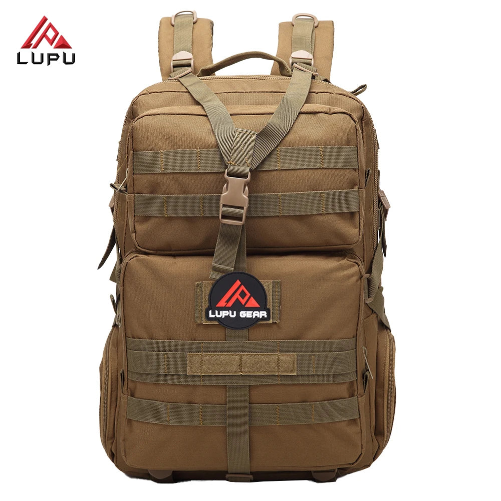 LUPU 45L 600D Oxford Waterproof Zipper Camouflage Moto & Biker Hunting Backpack OEM Anti-fading Fashion Green
