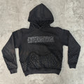 High Quality Custom 100% Cotton Heavyweight Oversized Zip up Vintage Sun Faded Acid Wash Applique Distressed Embroidery Hoodie