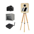 Fast Delivery Wedding Selfie Photobooth Kiosk Vintage Wooden Grain  Instant Photo Booth Machine With Printer