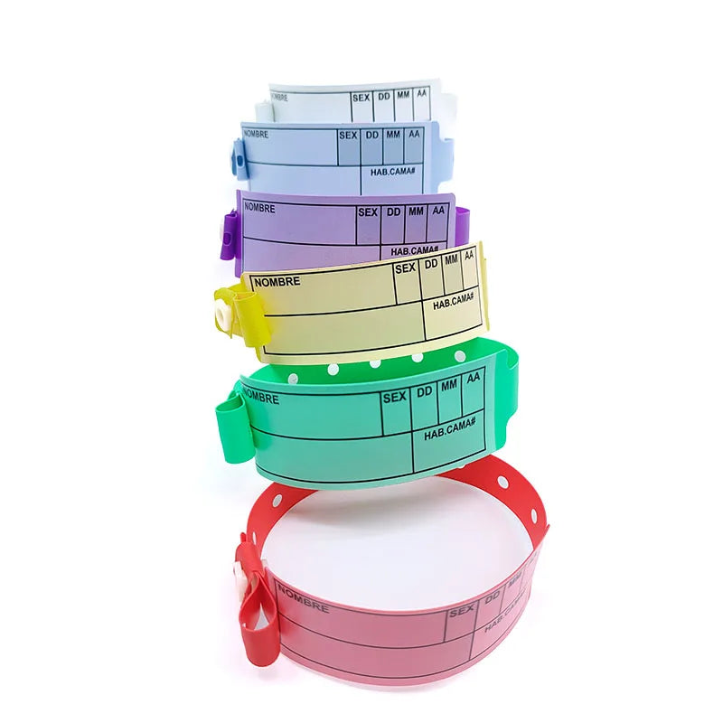 Disposable Vinyl Wrist BandWritable Patient BraceletsCustom Hospital Pvc Identification Wristbands