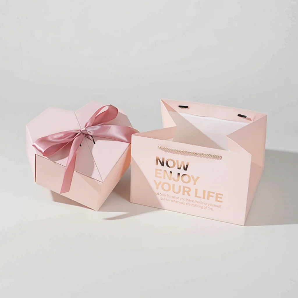Hot Sale Custom Heart Shaped Multi Color Jewelry Gift Box Luxury Cardboard Wedding Gift Box With Bag