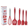 5-Piece Non-Stick and Heat Resistant Silicone Kitchen Utensils Set Dishwasher Safe for Cooking Baking and Mixing