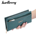 Baellerry Luxury Women's Large Capacity Clutch Bag Multi-Function Long Style Leather Wallet Button Closure Mobile Phone PU