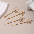 Factory Wholesale Colorful love Rhinestone Hair Clips Crystal Silver Gold Stars Celestial Wedding Bridal Bobby Hair Pins