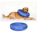 USMILEPET Adjustable PVC Nylon Pet Elizabethan Collar Solid Soft Blow-Up Protective Donut Cone Prevents Dog Biting Scratching