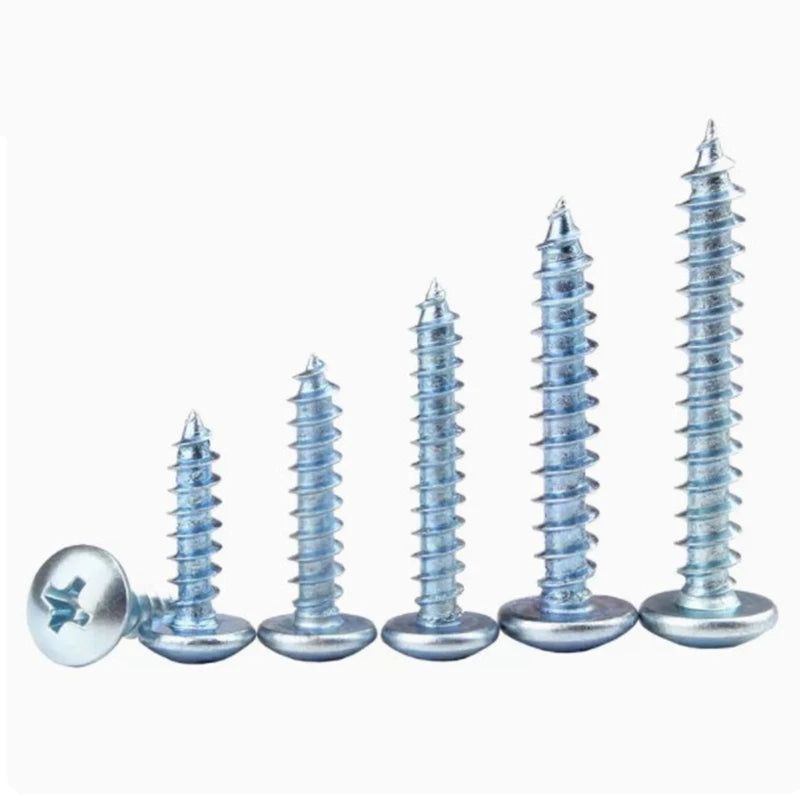 Stainless/Carbon Steel Phillips Truss Head Self Tapping Screws (Cross Recessed Mushroom Head) Metric Class 4 M3-M6