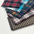Factory Low Price 100% Cotton Yarn Dyed Woven Twill Check Flannel Fabric for Men's Shirts