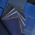 70% Organic Worsted Merino Wool Twill Stripe Woven Luxury Italian Suit Fabric Wool Suiting Sample Book