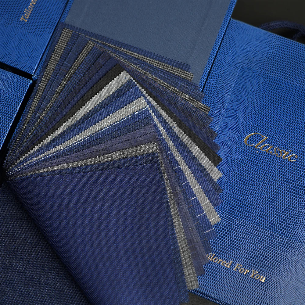 70% Organic Worsted Merino Wool Twill Stripe Woven Luxury Italian Suit Fabric Wool Suiting Sample Book
