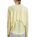 Wholesale Customized Good Quality Double Arc Hem Vetement De Sport Crew Neck Sportswear Long Sleeve Women Fitness T-Shirt