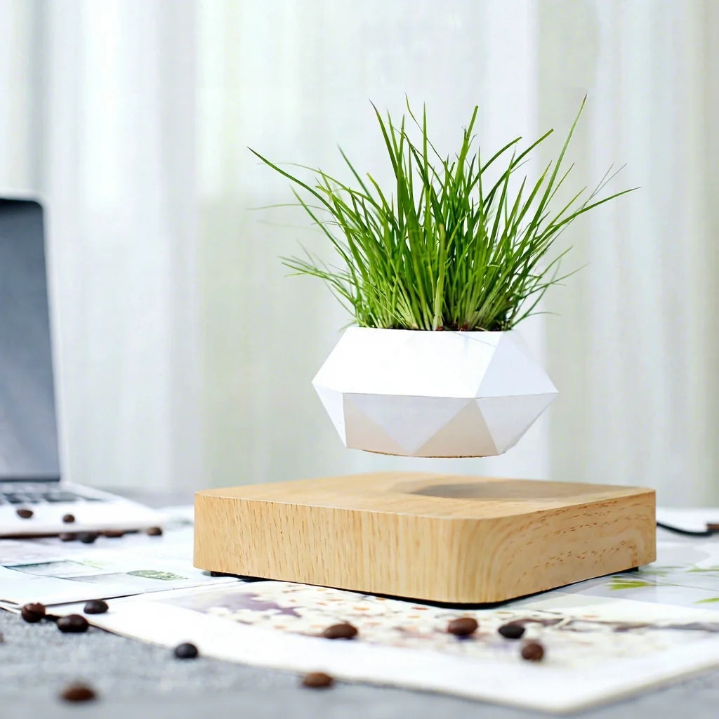 High-Class Commercial Creative Artificial Magnetic Levitation Bonsai Floating Indoor Home Office Decoration Air Plant Pot