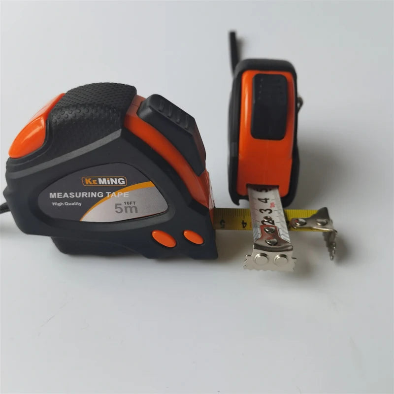 Custom Steel Magnetic Tape Measure 5M Rubber Coated Pocket Auto Lock Mini Style Three Locks for Accurate Meter Measurements