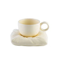 Cute Ceramic Coffee Mug Set for 200ml Home Use Sunflower Milk Ceramic Tea Cup Plate Ceramic Coffee Mug
