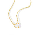Joolim Jewelry High End 18k Gold Plated Heart Shell Pendant Necklace Trendy Stainless Steel Jewelry Wholesale MegaBDM