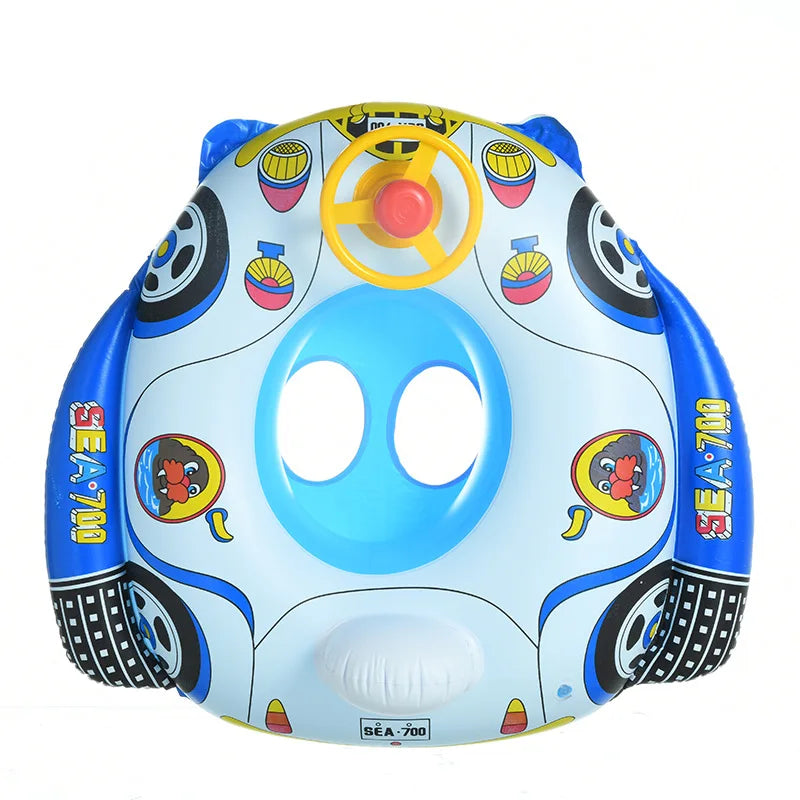 Inflatable Kids Floating Toys Pool Floats Swim Ring Baby Swimming Float with Safety Seat
