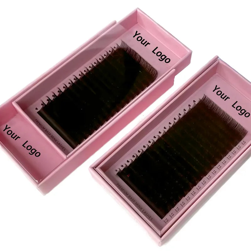 Anrolash High Quality Natural Soft Individual Extensions PBT B/C/CC/D/DD Curl Long Mixed 20mm/25mm Colorful Russian Volume